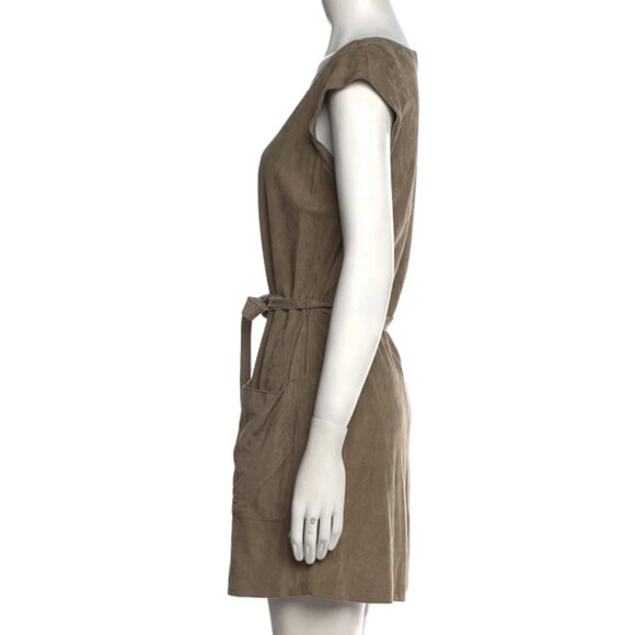 Joie Brown Suede Leather Dress (Small) - Picture 2 of 3